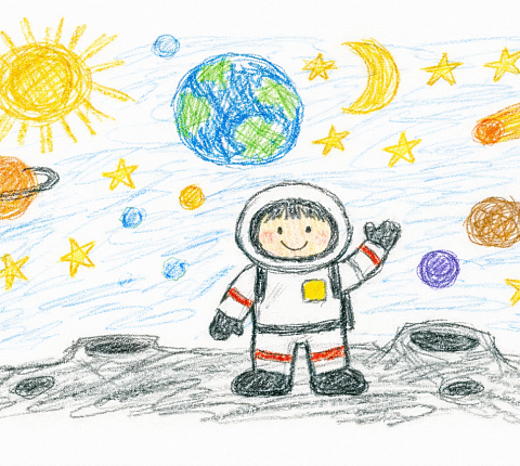 В ГНЦ ФМБЦ им. А.И. Бурназяна прошел конкурс детских рисунков «Космическая палитра», приуроченный к «Неделе космоса»